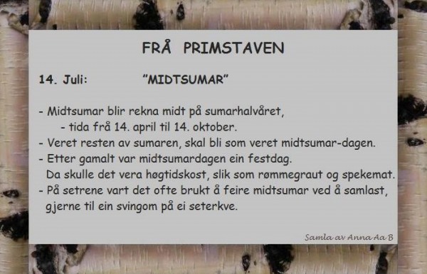 midtsumar primstaven